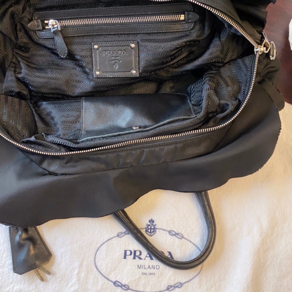 Vintage PRADA Nylon Ruffle Handbag - Picture 8 of 16